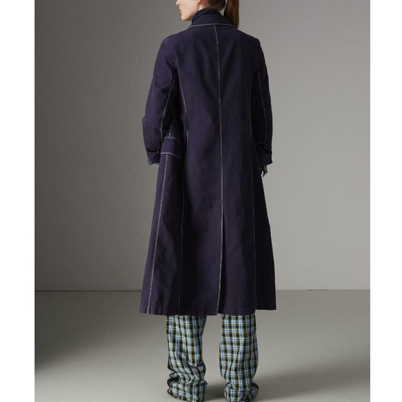 NWT Burberry Topstitched Double-breasted Coat - Picture 5 of 16